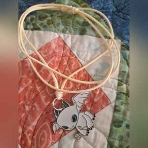 Dragon Pendant Necklace - White